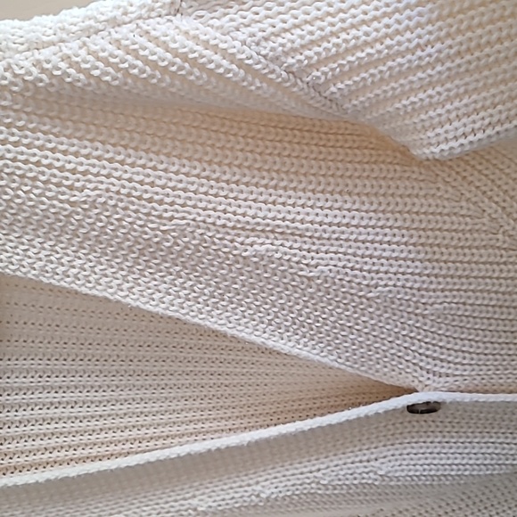 Madewell Textural Stitch V Neck Cardigan Sweater Cream Button-Up Size Small - Picture 6 of 17